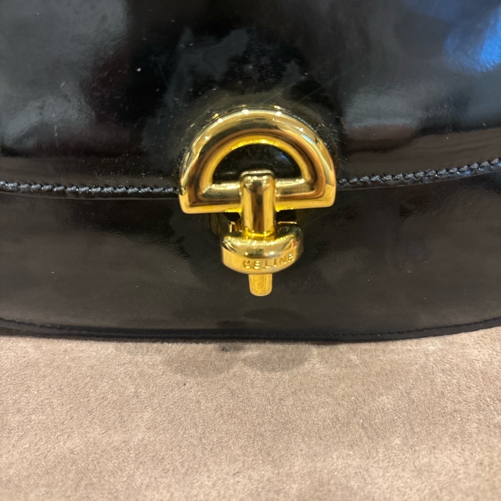 Céline Vintage Patent Leather Top Handle Bag – Black Patent Leather - Picture 12 of 12